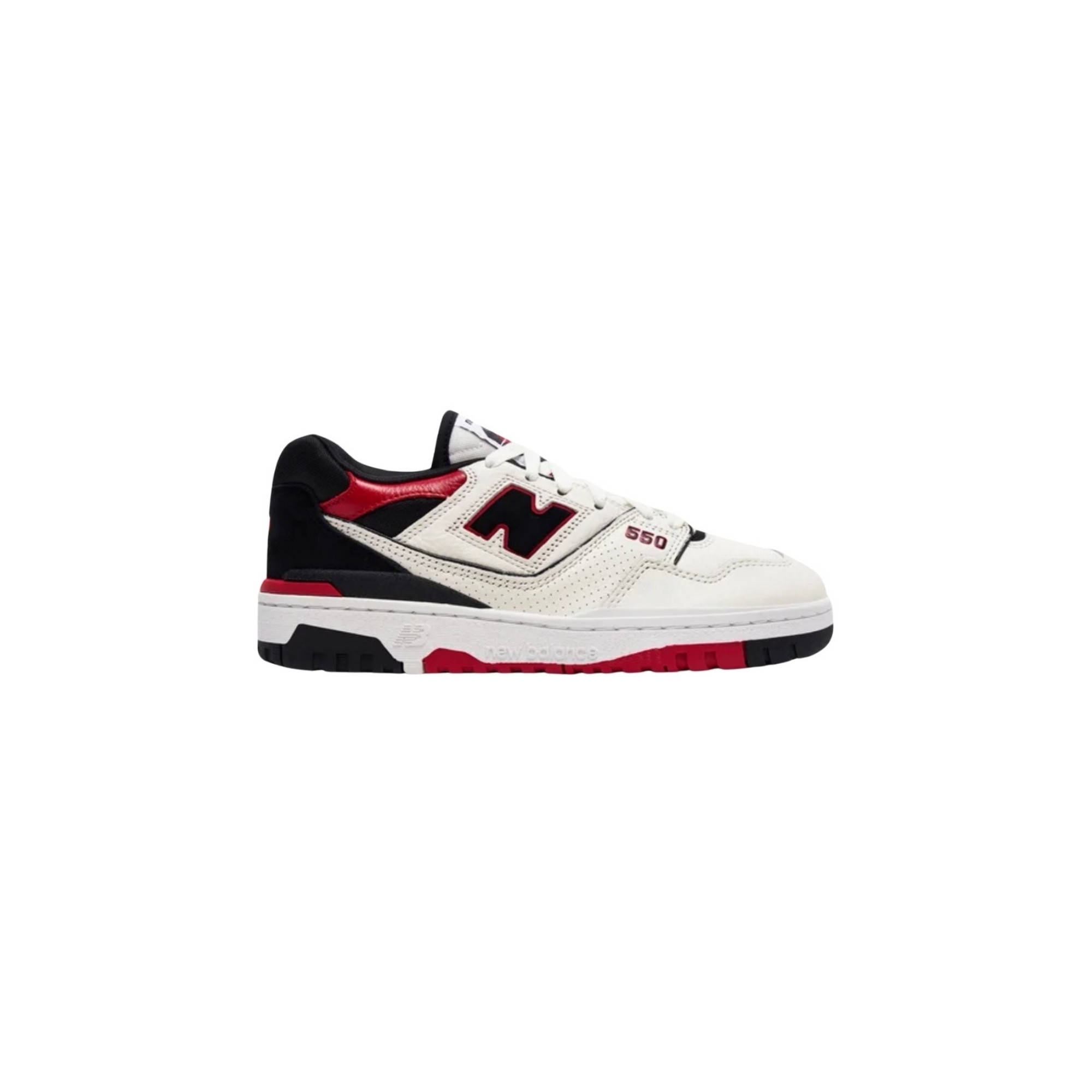 LAETHER-SUEDE    WHT-BLK-RED
