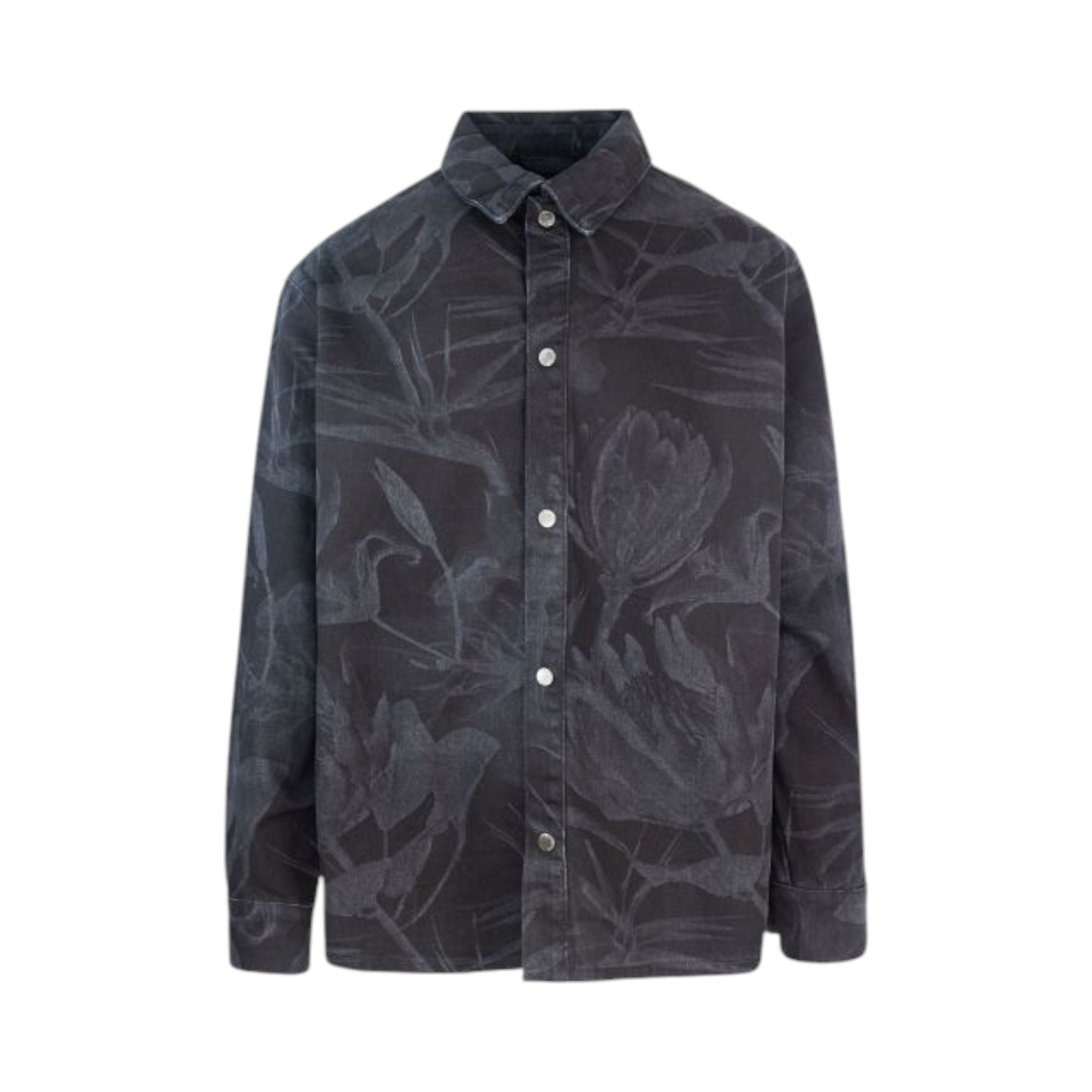 Floral Laser Black Shirt